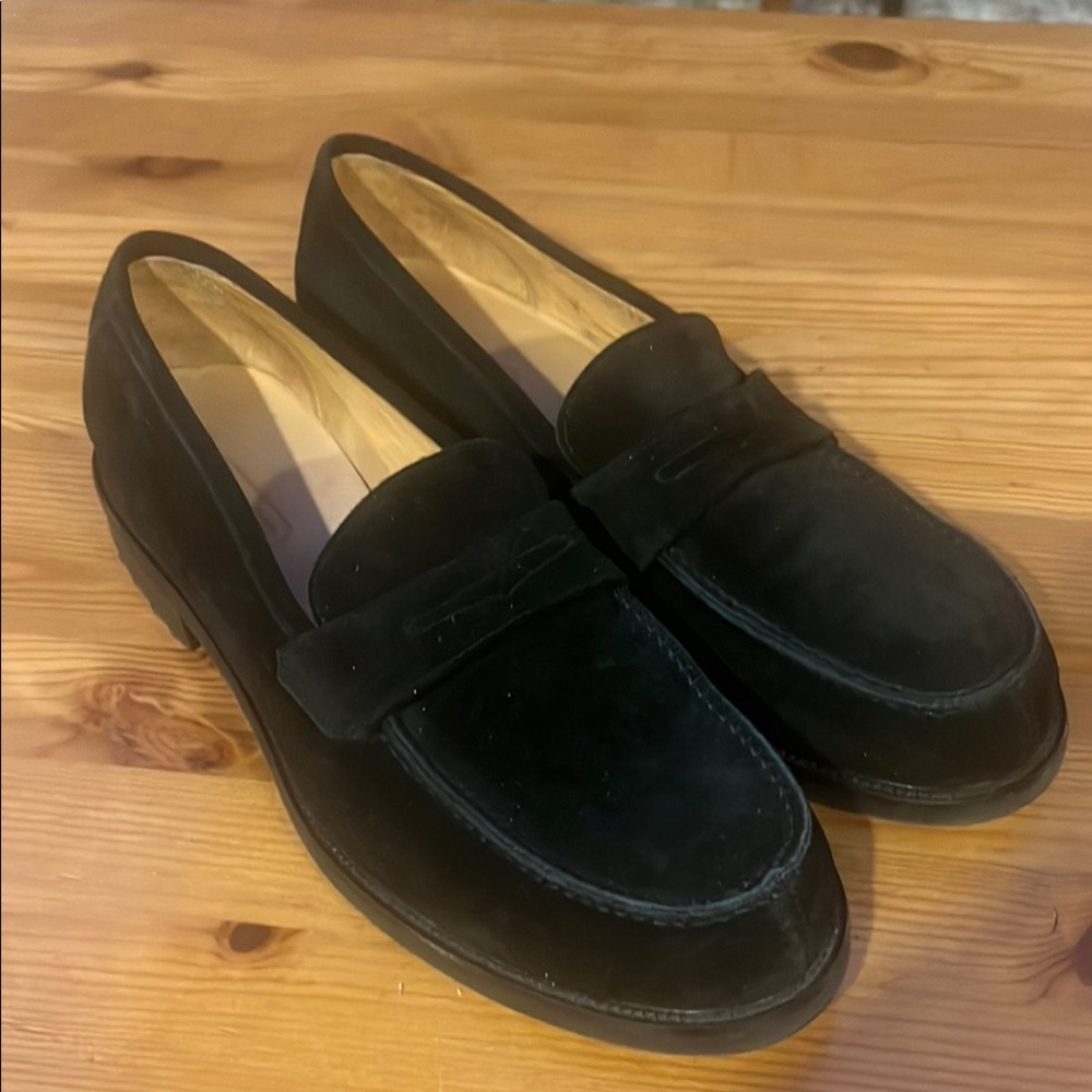 Coach Black Suede Flats